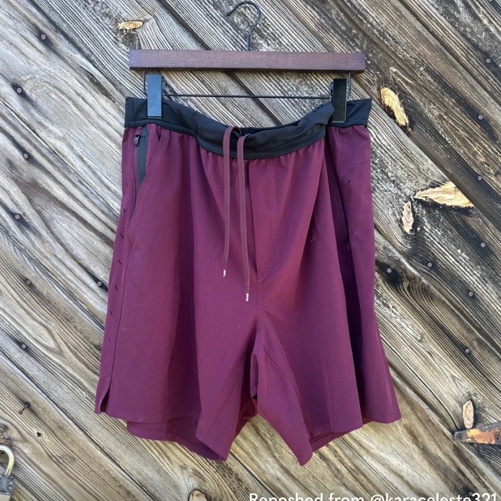 The Foundation Short - 7" Lined. Color Maroon.  Size X-Large.